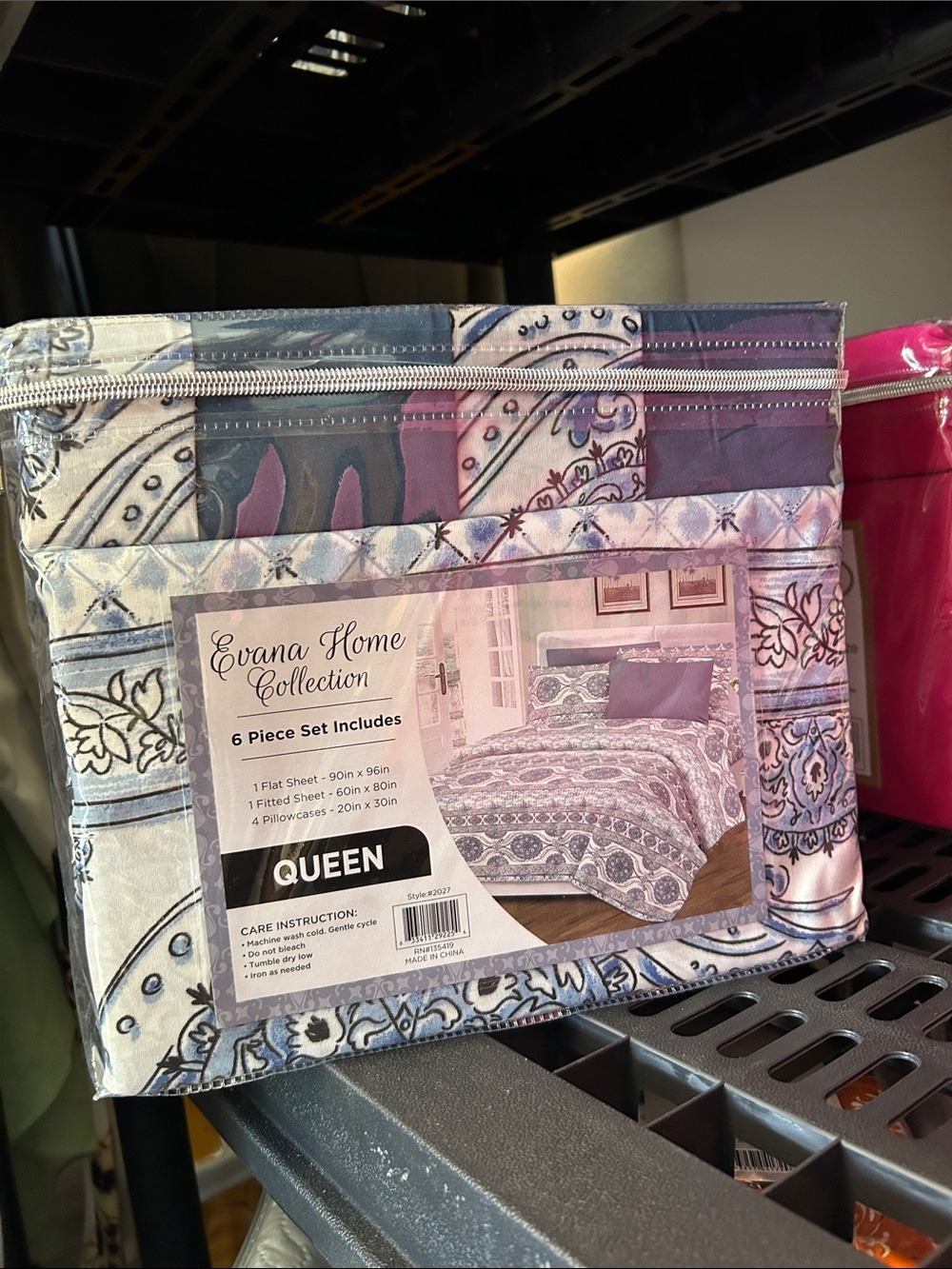 Queen Bedding Set - Blue and Purple